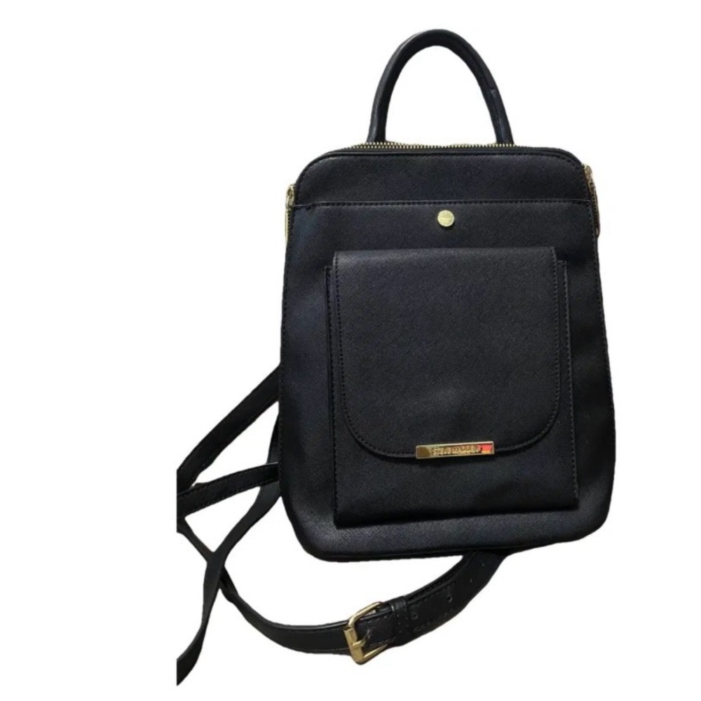 Steve Madden Black Interior Zip-Compartment Handbag